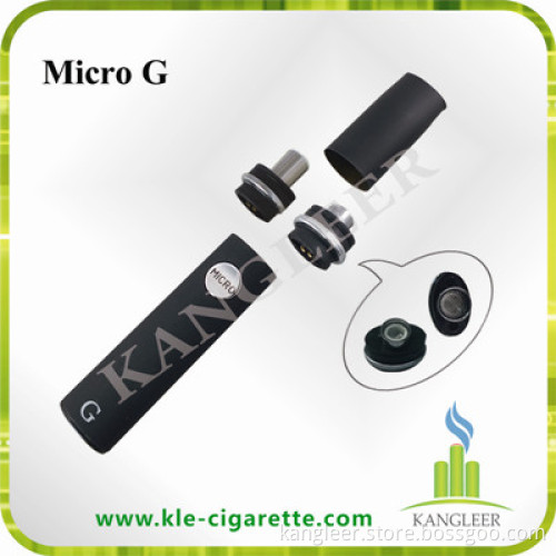 E-Cigarette Kit Micro G with Dry Herb and Wax Vaporizer, Dry Herb E-Lips Kit with Wax Oil Vaporizer Available